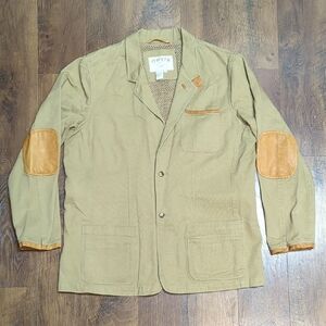 Orvis Men's Khaki Jacket with Tan Details